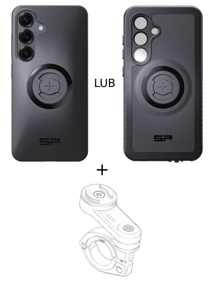 Zestaw na motocykl: etui na telefon Samsung Galaxy S25 + mocowanie SP Connect