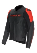 Kurtka motocyklowa skórzana Dainese Racing 5 czerwono-czarna
