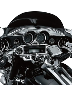 Panel radiowy Kuryakyn Harley Davidson (wybrane modele) czarno-srebrny