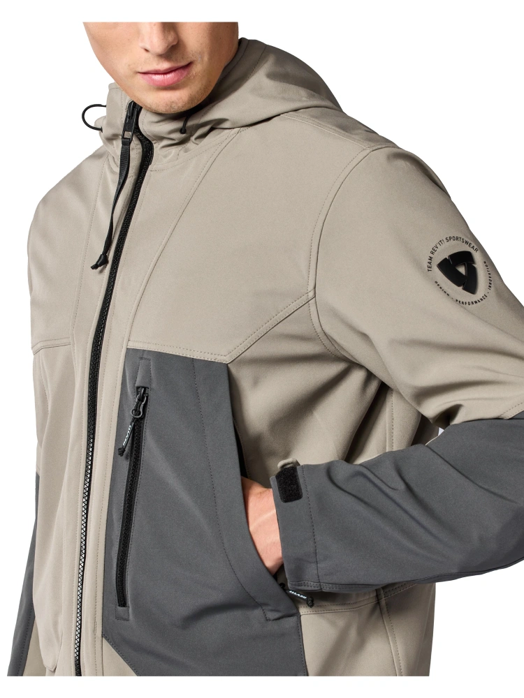 Softshell motocyklowy REV’IT! Boson brązowo-szary