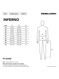 Spodnie motocyklowe skórzane Rebelhorn Inferno czarno-niebiesko-czerwone