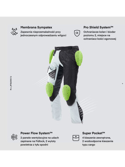 Spodnie motocyklowe tekstylne Rebelhorn Range szaro-czarne