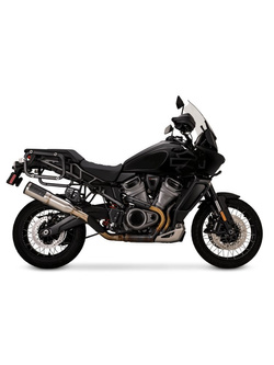 Tłumik motocyklowy Vance & Hines Adventure Hi-Output 450 do Harleya Davidsona Pan America 1250 ABS / Special (21-24) Szczotkowana Stal