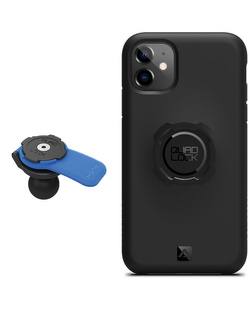 Zestaw: etui na telefon iPhone 11 + pokrowiec przeciwdeszczowy + uchwyt kulowy Quad Lock