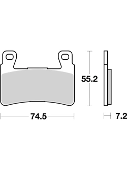 Klocki hamulcowe Brembo CC 07HO4507 Honda (wybrane modele) [na przód, kpl. na 1 tarczę]