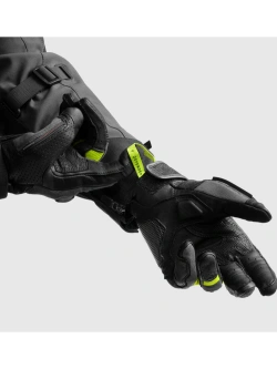 Rękawice motocyklowe Rebelhorn Defender czarno-szare-fluo