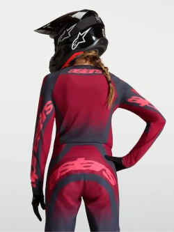 Bluza cross damska Alpinestars MX Stella Techstar Swan szaro-czerwona