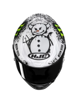 Kask integralny HJC RPHA 1 V2 Carbon Quartararo Snow Diablo Replica czarno-biały