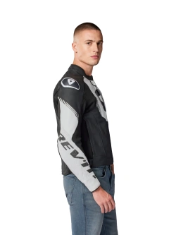 Kurtka motocyklowa skórzana REV’IT! Argon 3 czarno-biała