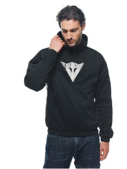 Bluza motocyklowa z kapturem Dainese Daemon-X Safety zapinana na zamek, czarno-biała