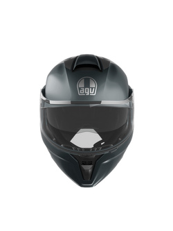 Kask szczękowy AGV Streetmodular Resia szaro-srebrno-czerwony matowy