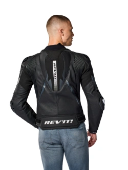 Kurtka motocyklowa skórzana REV’IT! Hyperspeed 3 Pro czarno-antracytowa