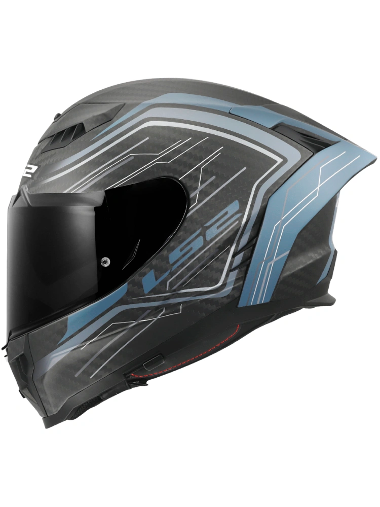 Kask integralny LS2 FF807 Dragon Trax czarno-niebieski
