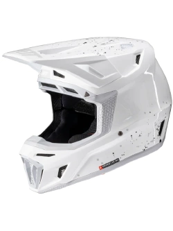 Kask enduro Leatt Moto 8.5 V25 biały z goglami biało-złotymi