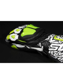 Rękawice motocyklowe 4SR RR Aramid Core biało-żółte