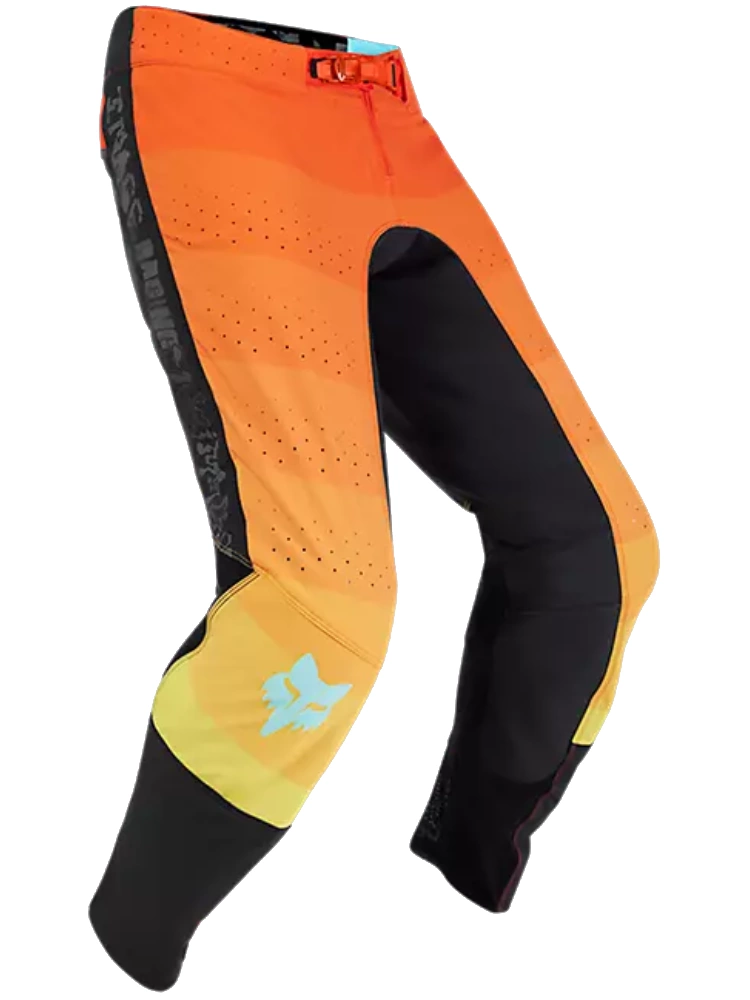 Spodnie cross Fox Flexair Grid czarno-pomarańczowe