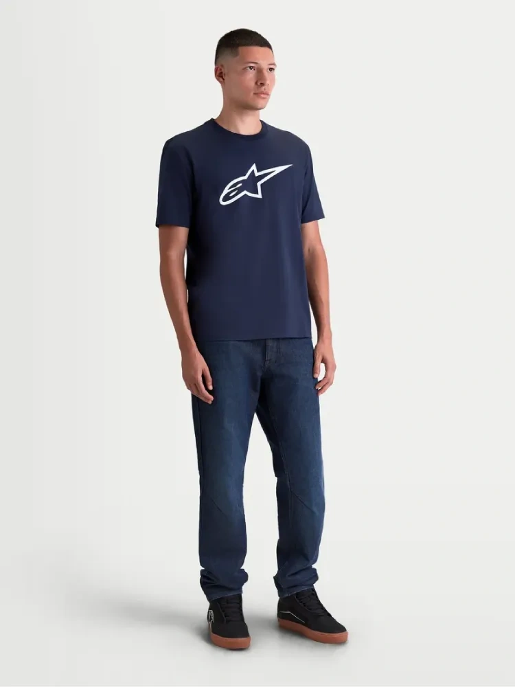 Koszulka z krótkim rękawem Alpinestars Ageless 2.0 CSF niebiesko-biała