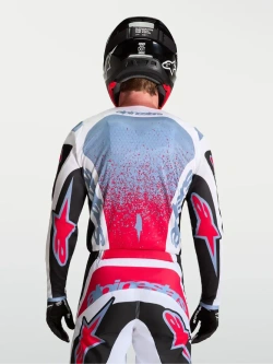 Bluza cross dziecięca Alpinestars MX Fluid Drag czarno-biało-czerwona