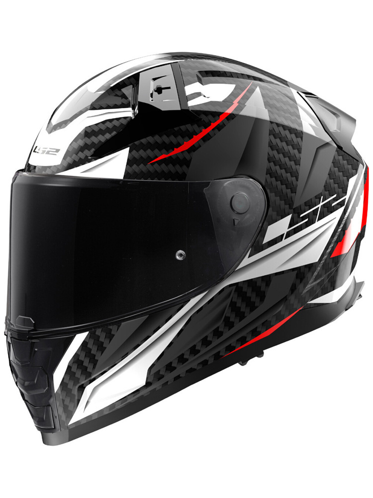Kask integralny LS2 FF811 Vector II Carbon Savage biało-czerwono-szary