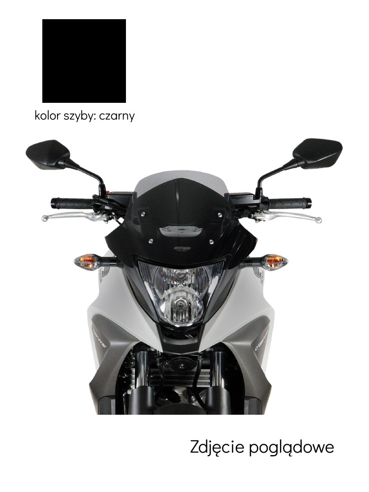 Szyba motocyklowa MRA oryginalny kształt "O" Honda VFR 800 X Crossrunner (11-14) czarna