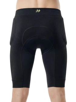 Legginsy krótkie z wkładką amortyzującą i ochraniaczami SIXS Pro-Tech czarne