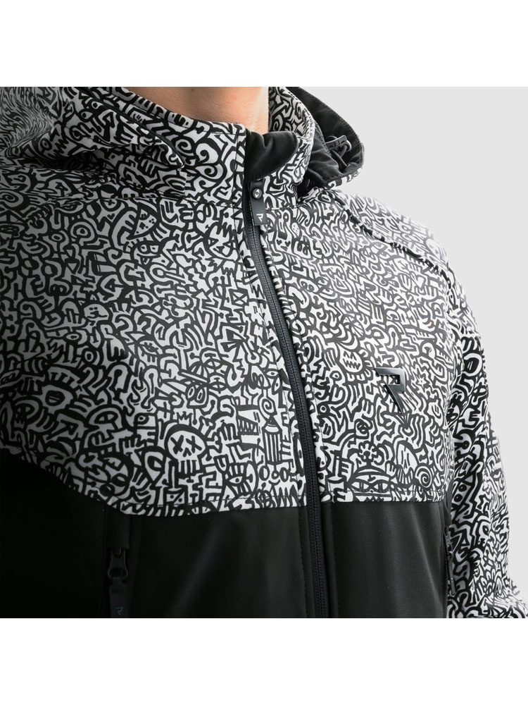 Kurtka motocyklowa tekstylna Rebelhorn Slash czarno-biała