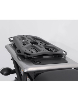 Zestaw: kufer centralny czarny TRAX ADV + stelaż Adventure-rack SW-Motech Kawasaki KLR 650 / S (22-) [pojemność: 38 L]