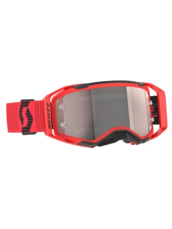 Gogle motocyklowe Scott Prospect 2.0 ze srebrną szybką, czerwono-czarne