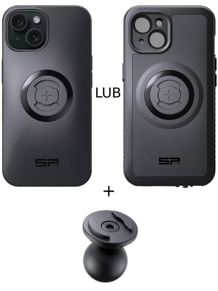 Zestaw: etui na telefon iPhone 15 + uchwyt kulowy Pro SPC+ SP Connect