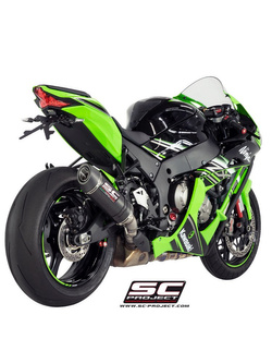 Tłumik owalny dla oryginalnego katalizatora Slip-on SC-Project do Kawasaki NINJA ZX-10R [16-17]