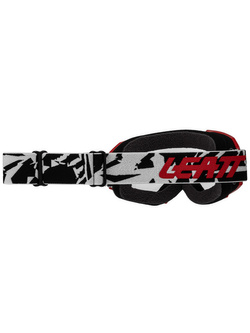 Gogle motocyklowe z przezroczystą szybą Leatt Vizion 2.5S czerwono-czarno-białe