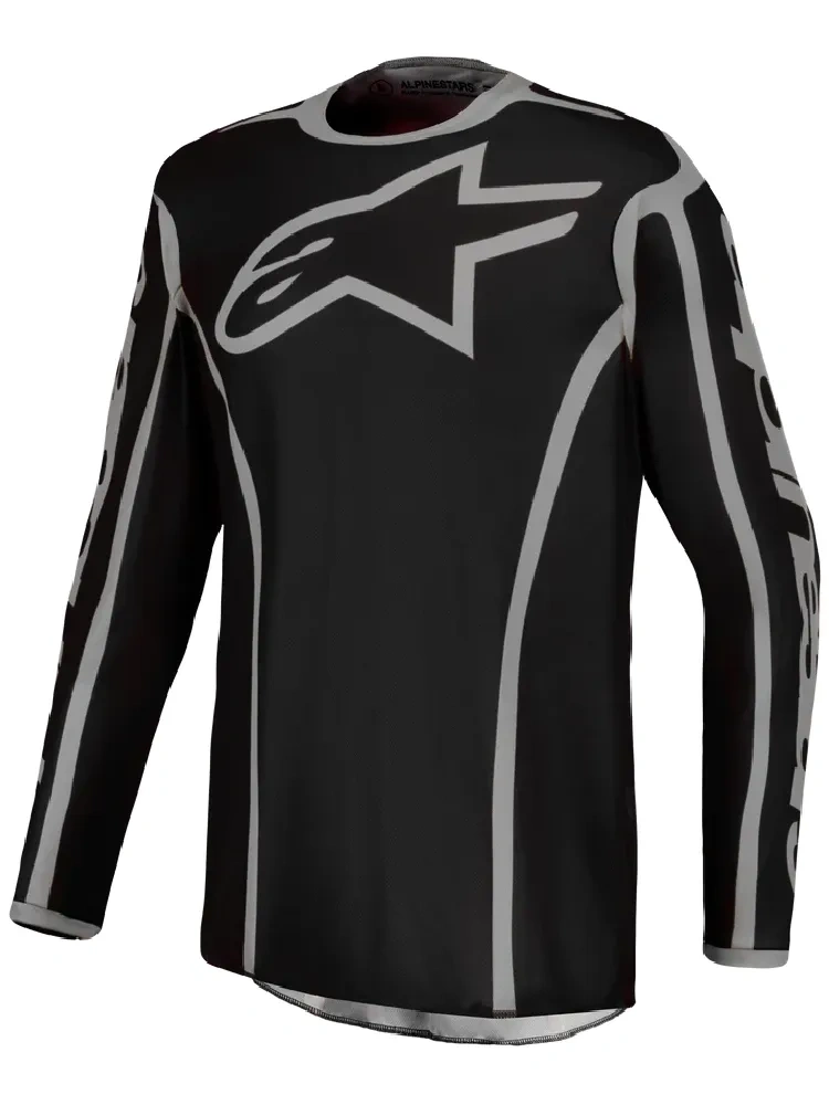 Bluza cross dziecięca Alpinestars MX Fluid Apex V2 czarno-srebrna