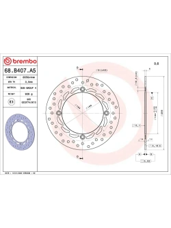 Tarcza Hamulcowa Brembo Serie Oro Fixed Prime Line Honda (wybrane modele) [śr. 256 mm]