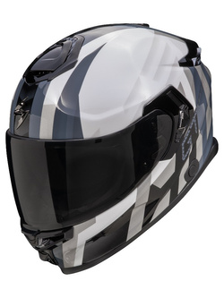 Kask integralny Scorpion EXO-GT SP Air Touradven biało-srebrno-niebieski