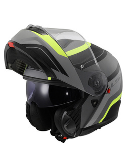 Kask szczękowy LS2 FF908 Strobe II Monza szaro-czarno-żółty matowy