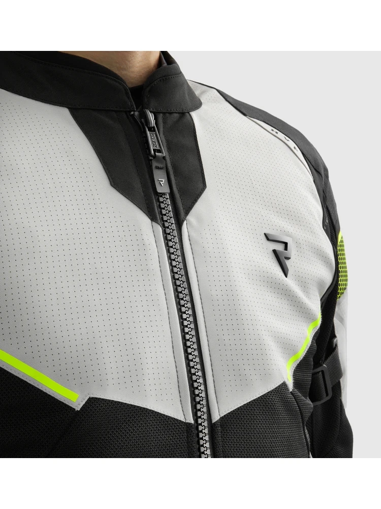 Kurtka motocyklowa tekstylna Rebelhorn Hiflow V czarno-szaro-żółta