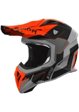 Kask enduro Airoh Aviator Ace 2 Shield szaro-pomarańczowo-czarny matowy