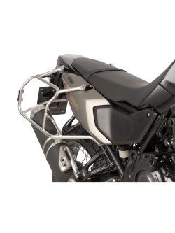 Zestaw: kufry boczne + stelaże Hepco&Becker Xplorer Cutout Yamaha Tenere 700 (25-) srebrne