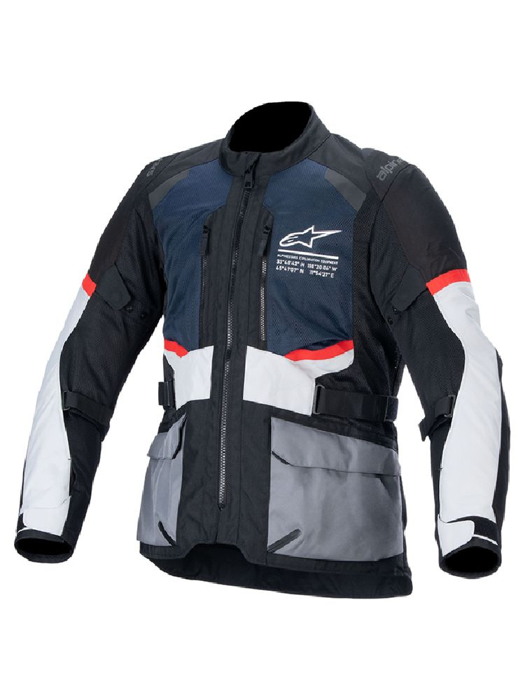 Kurtka motocyklowa tekstylna Alpinestars Andes Air Drystar® niebiesko-czarno-szara