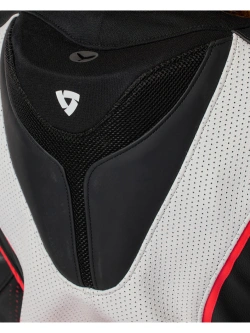 Kombinezon motocyklowy damski jednoczęściowy REV’IT! Xena 4 biało-fluo czerwony