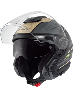 Kask otwarty Schuberth J2 Nova czarno-szaro-brązowy