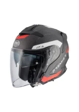 Kask otwarty Premier JT5 Carbon MA 2 BM czarno-biało-czerwony