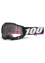 Gogle motocyklowe 100% Accuri 2 z przezroczystą szybką, czarne