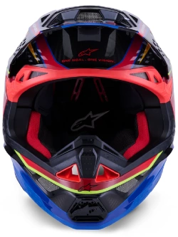 Kask enduro Alpinestars MX Supertech M10 Era niebiesko-czerwony-fluo