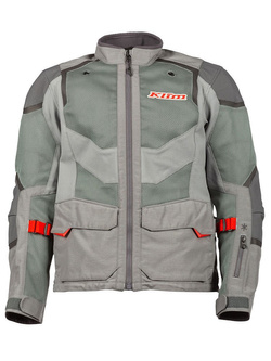 Kurtka motocyklowa tekstylna Klim Baja S4 szaro-czerwona