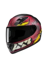 Kask integralny dziecięcy HJC Y10 Frank czerwono-czarny