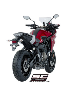 Pełny system 2-1 z tłumikiem stożkowym Black Edition SC-Project do Yamaha TRACER 700 [16-17]