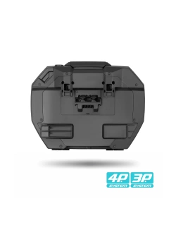 Zestaw kufrów bocznych SHAD SH38X z regulacją pojemności, czarnych [poj.: 27-38l]