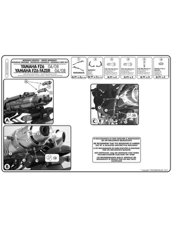  Stelaż pod kufer centralny Monokey, Monolock GIVI Yamaha FZ6/ FZ6 Fazer (04-11)
