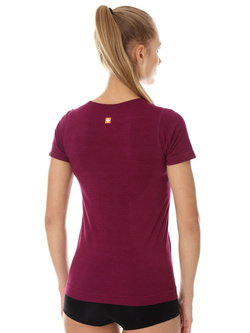 Koszulka termoaktywna damska Brubeck Outdoor Wool różowa